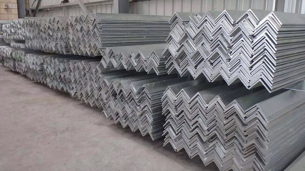 modern steel warehouse and distribution facility with organized steel products and loading equipment